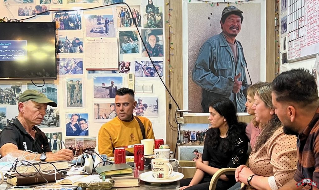 Ezadine is an FBR volunteer helping to translate with Sousan and Karen.