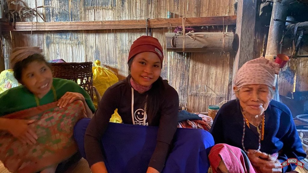 The old grandmother with some of her family.