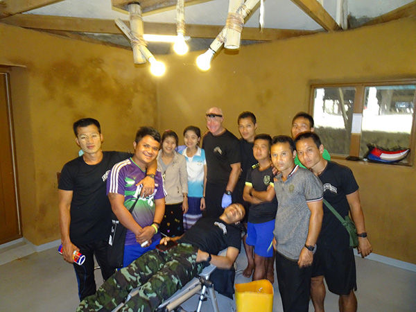 Shannon, the JSMK medics, and a happy patient.