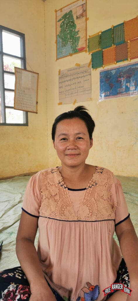 "We are having a hard time here. Thank you for helping us." This is Ma Nge, a Karenni IDP woman who fled to six different places until arriving at her current IDP camp because other IDP camps did not have enough food or water. She originally fled her home due to bombing and her home was later destroyed. She was pregnant when she first arrived to her current IDP camp, but sadly lost the baby. She is now nine months pregnant and will use the funds FBR gave her to go see a doctor for her baby.