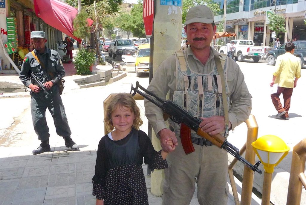 With Afghan Army in Kabul after liberation 2002