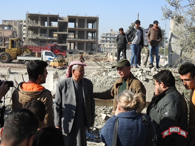 The Arab sheik builder, along with Bashir, our Syria FBR coordinator, during reconstruction in 2019