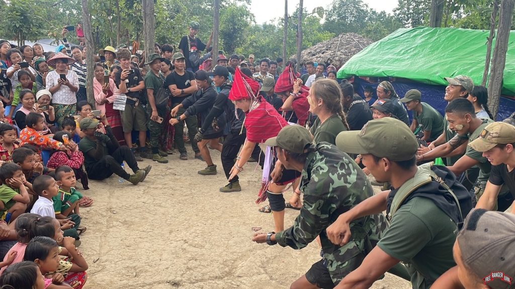 Teams dance with the displaced.