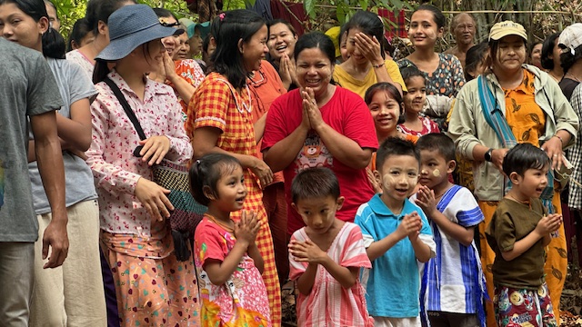 Good Life Club with with survivors of Burma bombing.