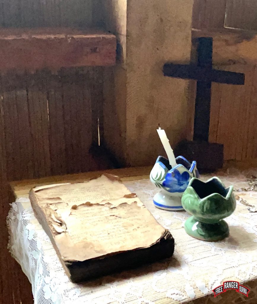 Prayer table in Saw Pah Kee Bu's house