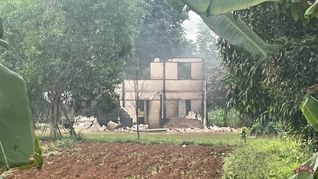 Home burned by Burma Army in the Valley below the GLC program.