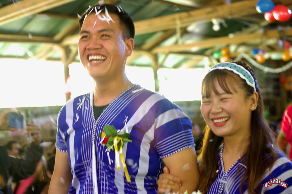 FBR leaders, Aung Zaya and Lin, were married in a joyous celebration.