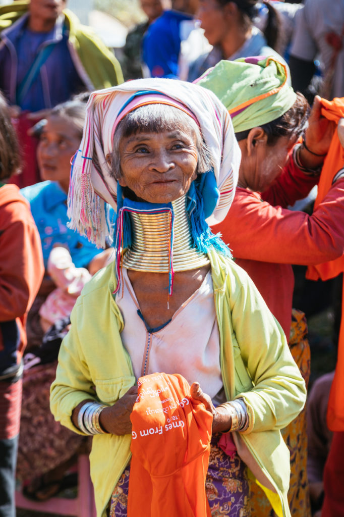 Karenni Padaung woman at children’s program.