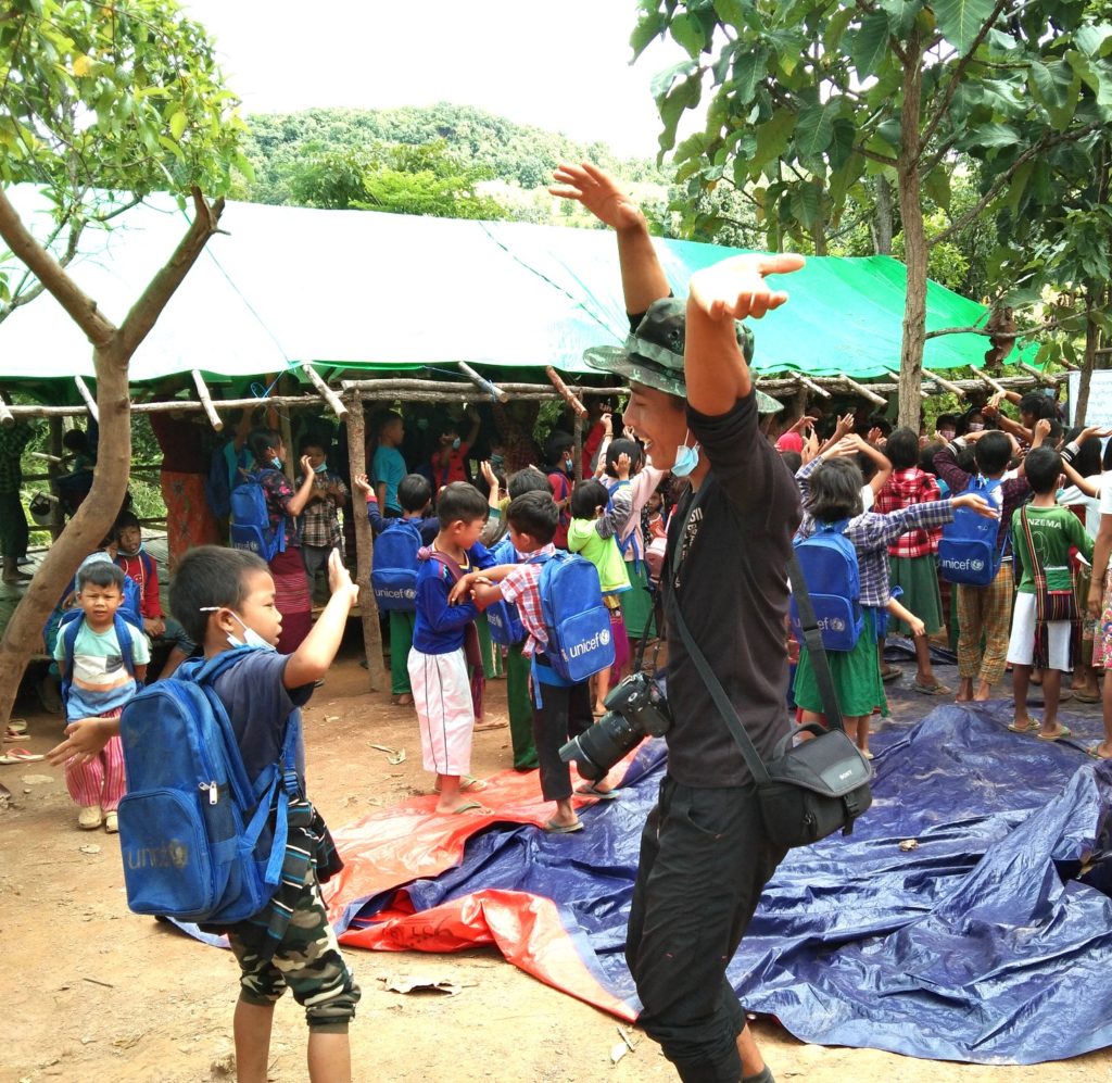 Hsi Hsi leading at a Good Life Club program.