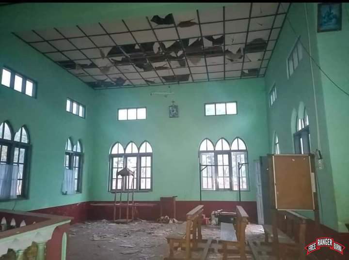 The church where she was hit.