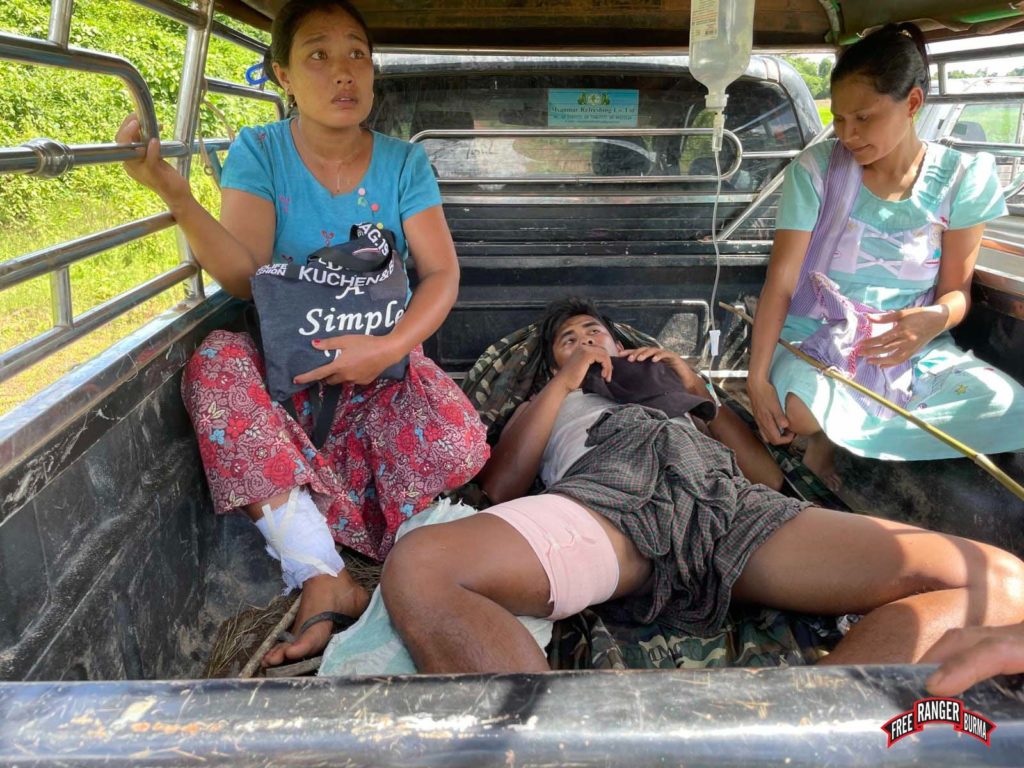 Injured 27-yr-old villager from In-Net Village.