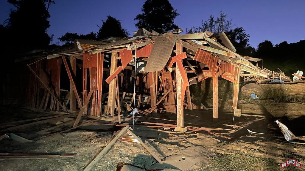 Lay Wah school after the airstrike.