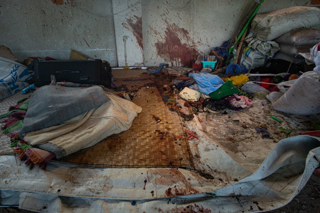 Aftermath of the Kunglaw Church bombing.