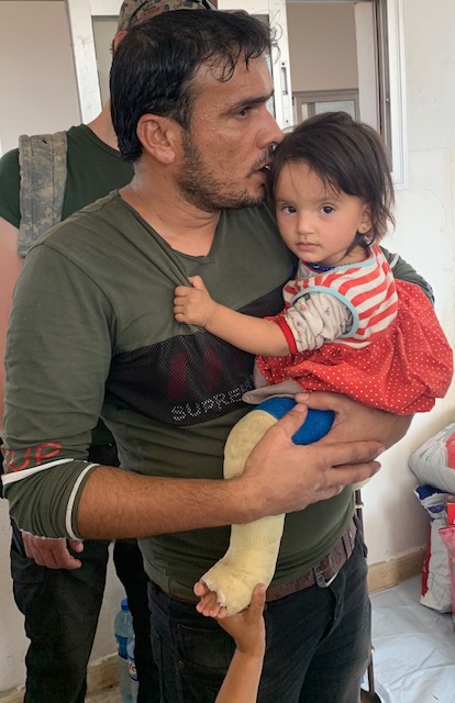 Refugees near Sari Kani, Syria