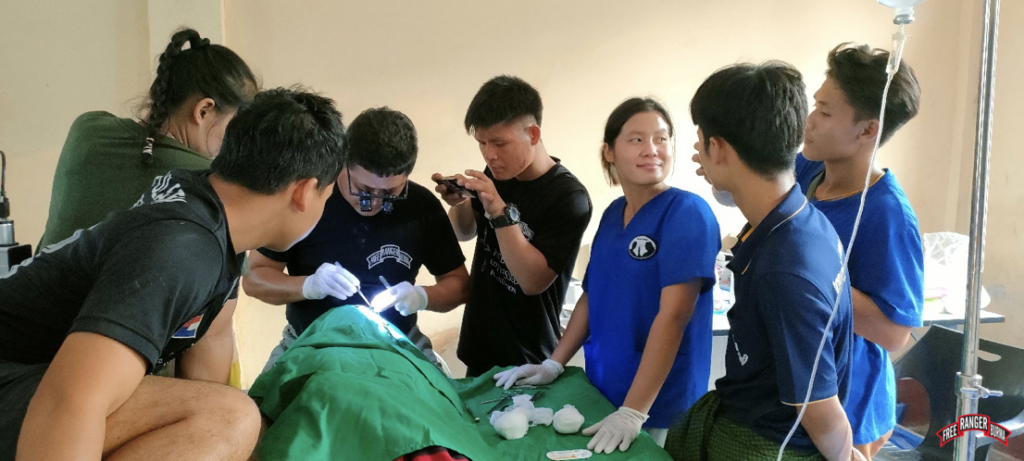 Operating and training students in Karen State.