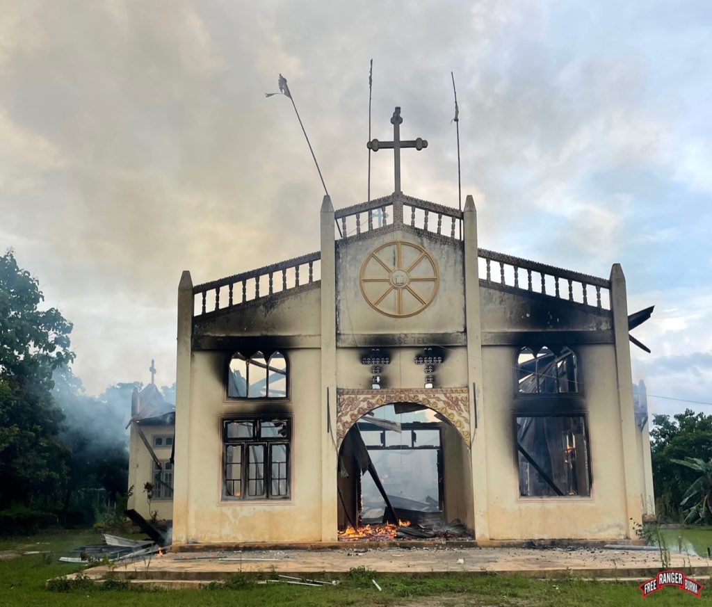 Daw Nye Ku church burning.