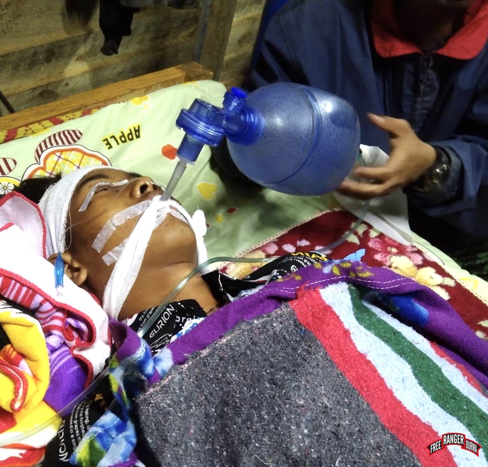 Shay Reh being treated before he died.