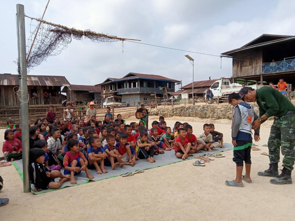 Dabyano teaching the health education section of the GLC.
