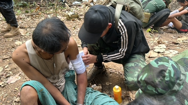 FBR medics treat their wounded enemies.