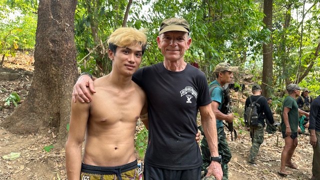 The man, pictured above, who was wounded at the monastery is completely healed now!