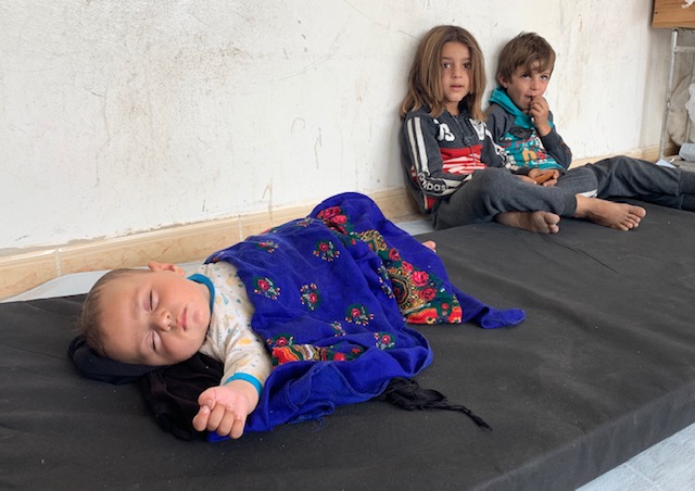 Refugees near Sari Kani, Syria