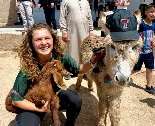 Suuzanne with donkey ‘Miracle’.