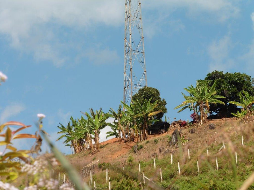 Burma Army camp overlooking Maw Chee.
