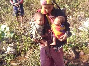 Villagers Driven into the Jungle by Burma Army Attack