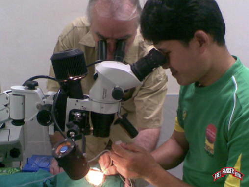 Dr. Nay Hser with one of his early mentors, Dr. John Forrester from Australia. Dr. Nay Hser was originally trained by the late Scottish eye missionary, Dr. Frank Green (not pictured).