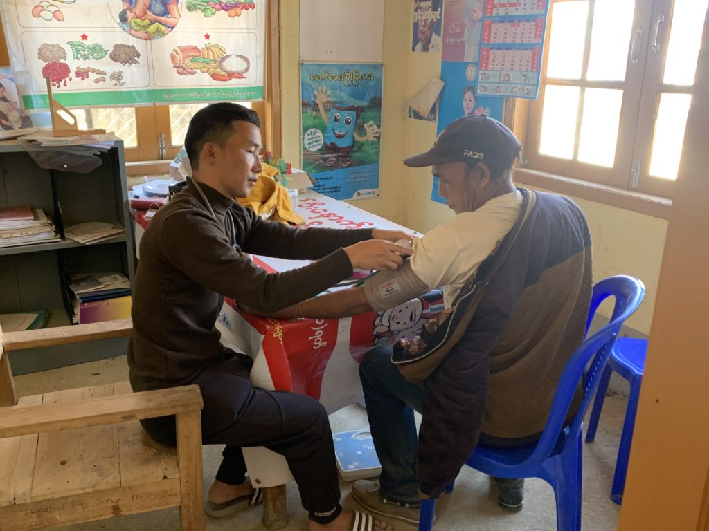 Ranger providing care at a medical clinic.