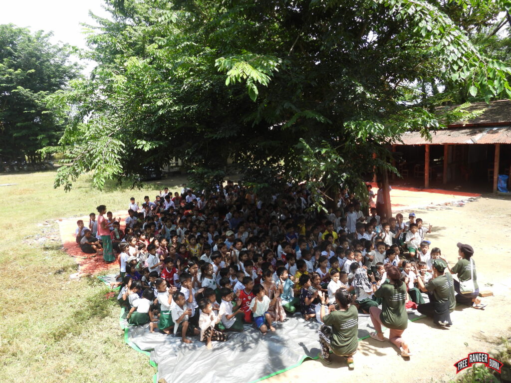 Rangers putting on a GLC program with IDP children during September 2023 mission.