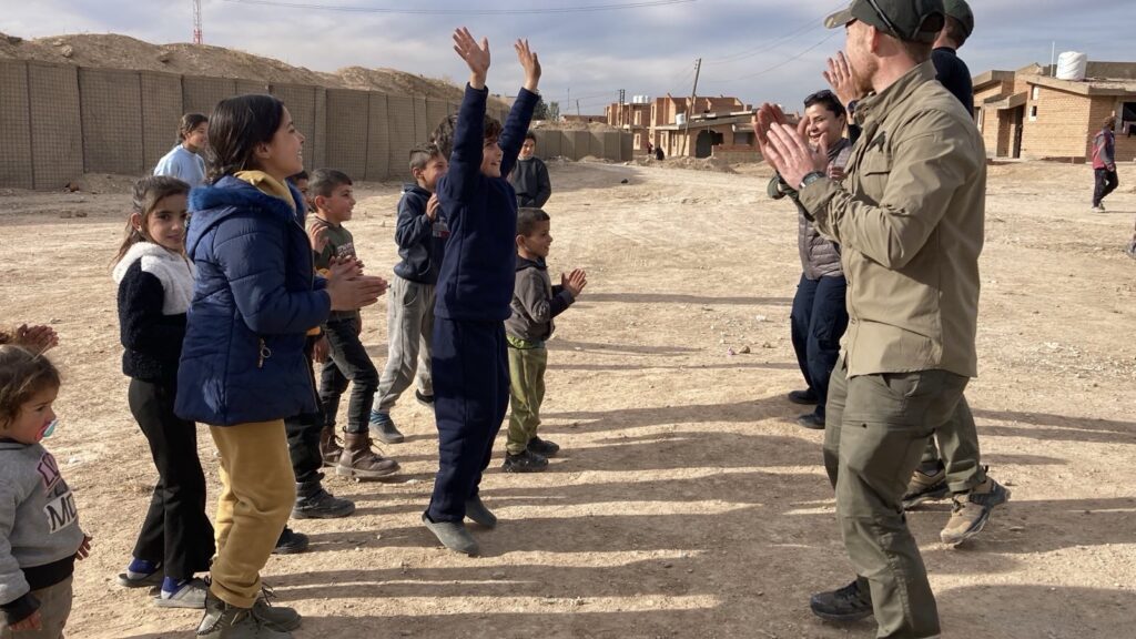 Dancing with the kids during a GLC program.