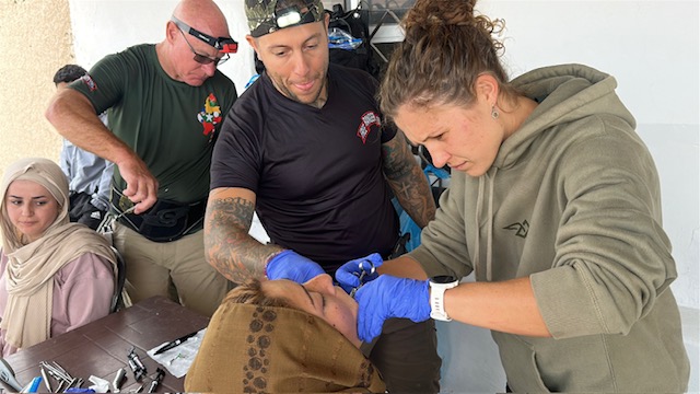 Dental clinic in village west of Qamishli.