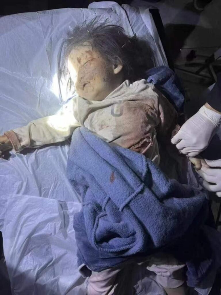 One of the children killed in the Kutkai Church bombing.