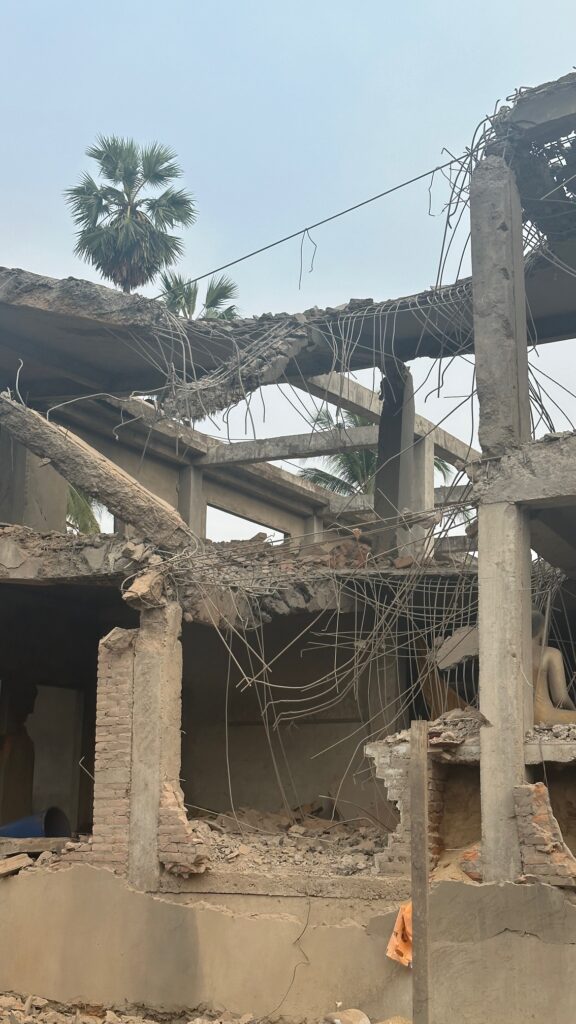 Monastery destroyed.