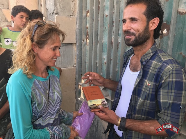 Karen gives William a Bible