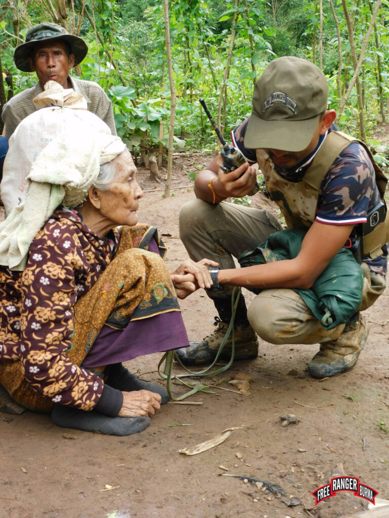 Rangers help coordinate villager evacuations during ongoing rainy-season attacks by the Burma Army in Karenni State. 