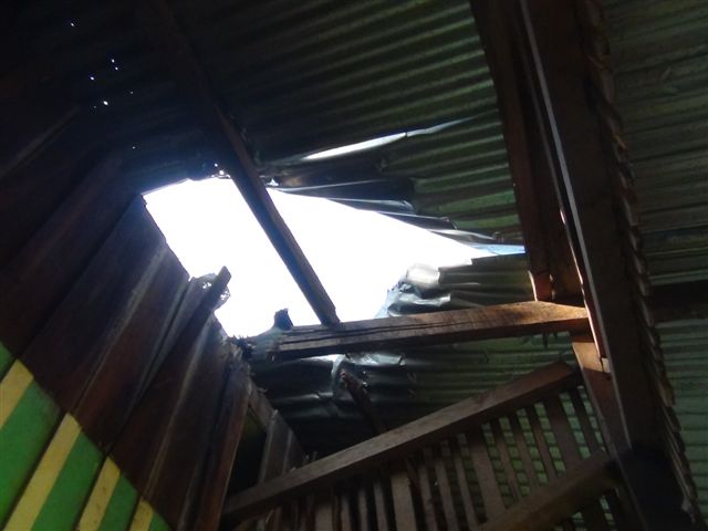 Many homes were destroyed in the Burma Army’s new offensive in Lajayang