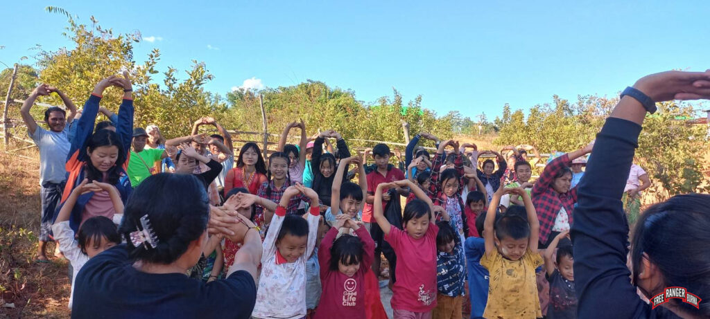 January 1: Group of children and adult IDPs participate in a GLC program.