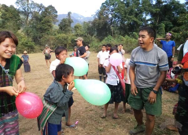 Sai Nawng at a Good Life Club gathering in Karen State
