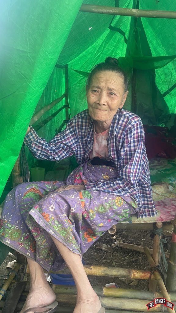 Karen grandmother in hiding in the jungle.