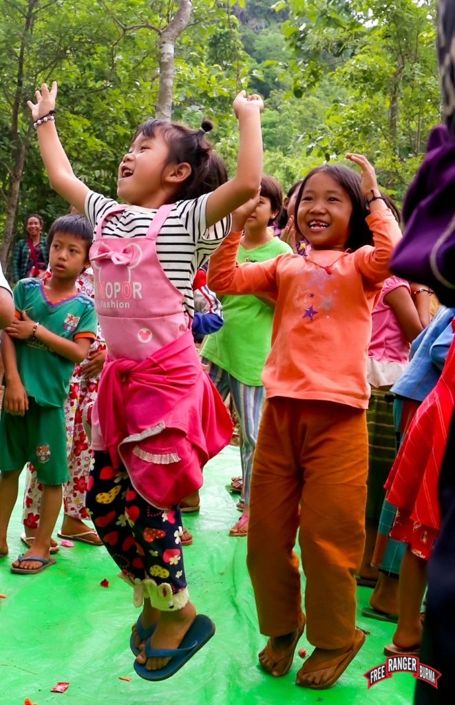 Children praising God.