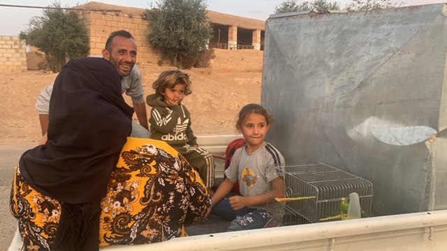 Refugees near Sari Kani, Syria