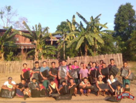 Tarps given out in Butho Township of Karen State.