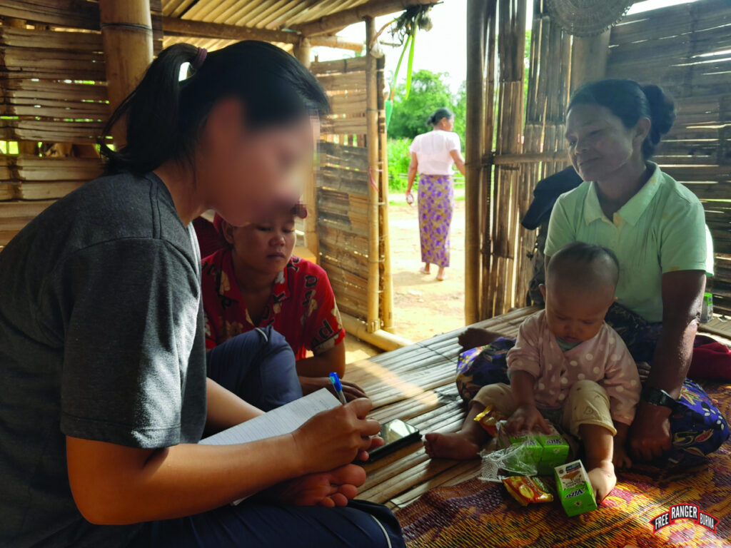 Nu interviewing IDPs who fled in Shan State.