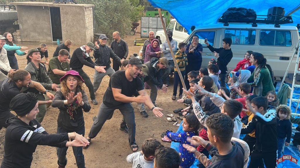 Doing a dance we learned in Burma.