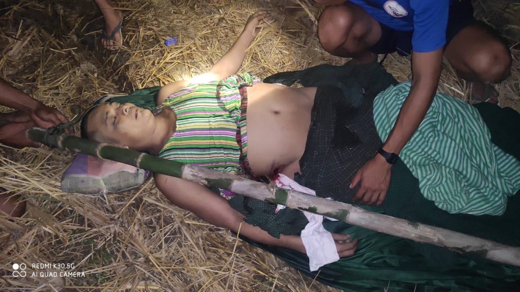 Young man killed by Burma Army mortar attack.