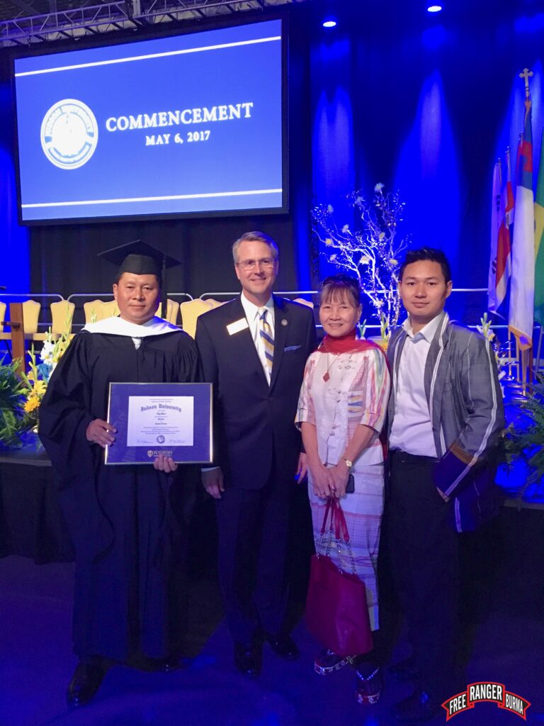Receiving his honorary doctorate at Judson University, Illinois, USA, in May 2017.