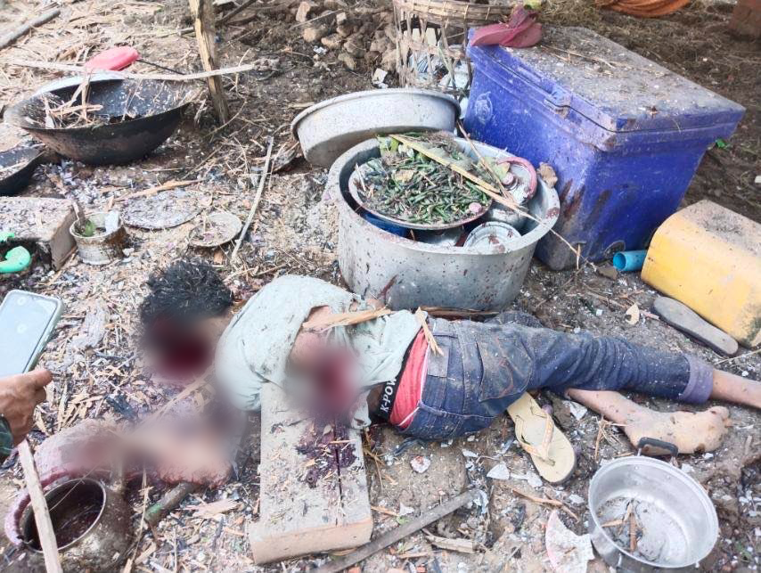 Civilian killed by a Burma Army howitzer in Yin Pyu Ka Village.