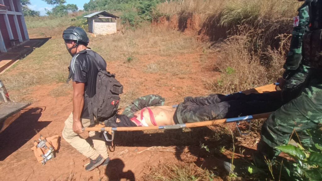 Rescuing the wounded.